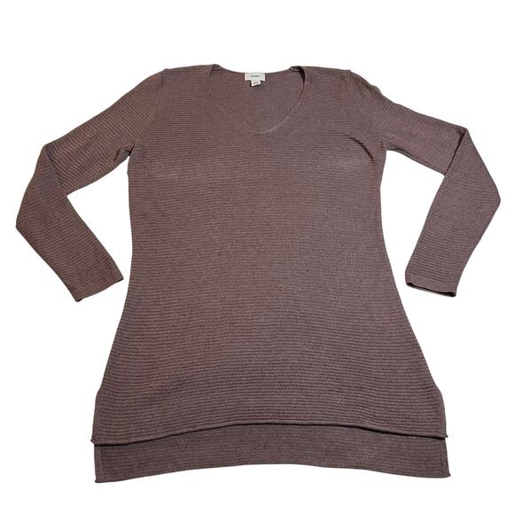 Old Navy Textured V-Neck Tunic Sweater Size Medium Casual Layers Effortless - Picture 2 of 8